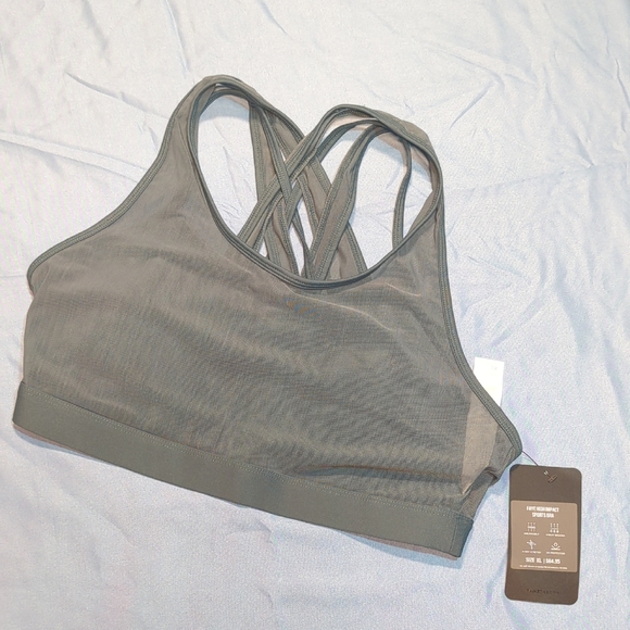 Fabletics Gray Sports Bra with Racerback Design - Picture 1 of 3